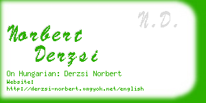 norbert derzsi business card